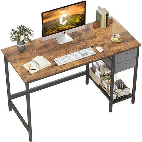 CUBIKER Bureau Gaming Informatique - 120*60*75 Cm Bureau Gamer Stable Barre Triangle Avec 2 Tiroirs, 1 Etagère Rangement Pour Travailler, Etudier, Jouer, Chambre, Domicile Style Industriel Marron Noir 3 CUBIKER Bureau Gaming Informatique - 120*60*75 Cm Bureau Gamer Stable Barre Triangle Avec 2 Tiroirs, 1 Etagère Rangement Pour Travailler, Etudier, Jouer, Chambre, Domicile Style Industriel Marron Noir