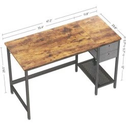 CUBIKER Bureau Gaming Informatique - 120*60*75 Cm Bureau Gamer Stable Barre Triangle Avec 2 Tiroirs, 1 Etagère Rangement Pour Travailler, Etudier, Jouer, Chambre, Domicile Style Industriel Marron Noir 11 CUBIKER Bureau Gaming Informatique - 120*60*75 Cm Bureau Gamer Stable Barre Triangle Avec 2 Tiroirs, 1 Etagère Rangement Pour Travailler, Etudier, Jouer, Chambre, Domicile Style Industriel Marron Noir -France Bureau Soldes 2022 66827090 5