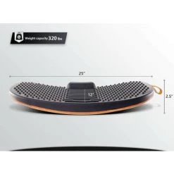 FEZIBO Bureau Assis Debout Anti-Fatigue Bois Planche D'équilibre Stable Durable, Balance Board Design Ergonomique Tapis De Sol Confortable Coussin D'équilibre Pour Exercice, Gym, Sport (Grand, Noir) -France Bureau Soldes 2022 66827093 5