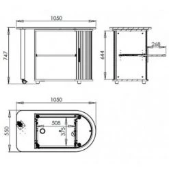 LES TENDANCES Bureau Avec Plateau Pivotant Et Rangement Blanc Et Gris Kool 105 Cm -France Bureau Soldes 2022 66880523 3