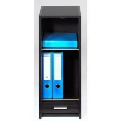 LES TENDANCES Bureau Droit Avec 2 Caissons Bois Noir Scoot 120 Cm -France Bureau Soldes 2022 66880542 5