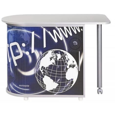 LES TENDANCES Bureau Avec Plateau Pivotant Et Rangement Gris Imprimé Http Kool 105 Cm 3 LES TENDANCES Bureau Avec Plateau Pivotant Et Rangement Gris Imprimé Http Kool 105 Cm