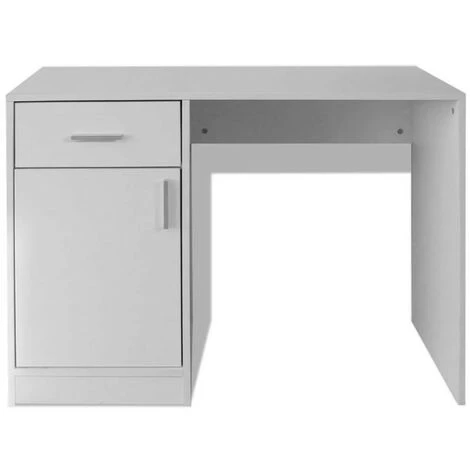 LES TENDANCES Bureau 1 Tiroir 1 Placard Bois Blanc Vanirel 5 LES TENDANCES Bureau 1 Tiroir 1 Placard Bois Blanc Vanirel – Image 3