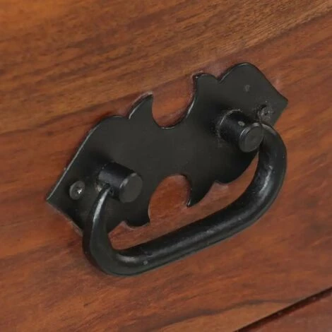 LES TENDANCES Bureau 4 Tiroirs Sesham Massif Laqué Et Cuir Métal Noir Elane 7 LES TENDANCES Bureau 4 Tiroirs Sesham Massif Laqué Et Cuir Métal Noir Elane – Image 5