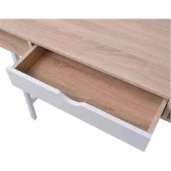 LES TENDANCES Bureau 1 Tiroir 2 Niches Bois Chêne Clair Et Blanc Et Pieds Métal Mistyk 10 LES TENDANCES Bureau 1 Tiroir 2 Niches Bois Chêne Clair Et Blanc Et Pieds Métal Mistyk -France Bureau Soldes 2022 66880946 4