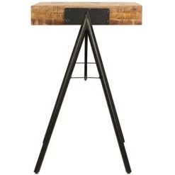 LES TENDANCES Bureau Manguier Massif Clair Et Pieds Métal Noir Illico -France Bureau Soldes 2022 66881100 4