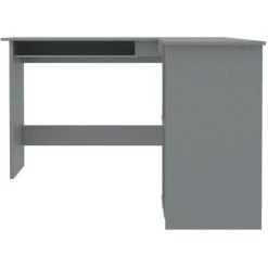 LES TENDANCES Bureau D'angle 1 Tiroir 2 étagères Bois Gris Jayden -France Bureau Soldes 2022 66881329 4