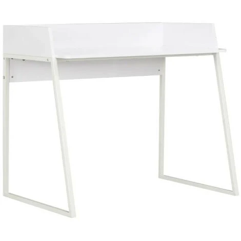 LES TENDANCES Bureau Bois Et Métal Blanc Papyrus 3 LES TENDANCES Bureau Bois Et Métal Blanc Papyrus