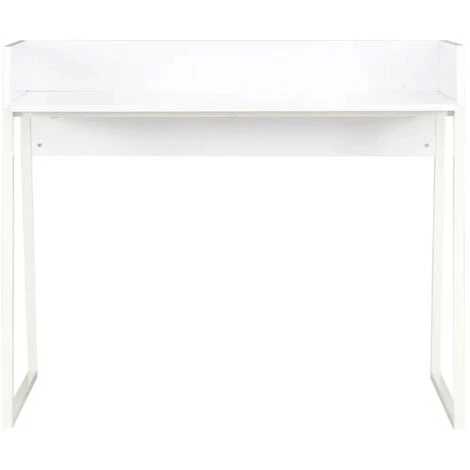 LES TENDANCES Bureau Bois Et Métal Blanc Papyrus 4 LES TENDANCES Bureau Bois Et Métal Blanc Papyrus – Image 2