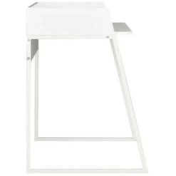 LES TENDANCES Bureau Bois Et Métal Blanc Papyrus 9 LES TENDANCES Bureau Bois Et Métal Blanc Papyrus -France Bureau Soldes 2022 66881674 3