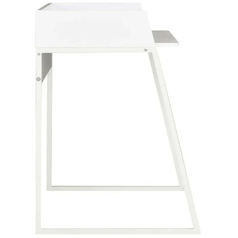 LES TENDANCES Bureau Bois Et Métal Blanc Papyrus 5 LES TENDANCES Bureau Bois Et Métal Blanc Papyrus – Image 3