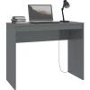 LES TENDANCES Bureau Bois Gris Brillant Studano 90 Cm -France Bureau Soldes 2022 66881676 1