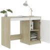 LES TENDANCES Bureau Blanc Et Chêne Sonoma 100x50x76 Cm -France Bureau Soldes 2022 66882189 1