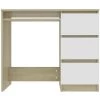 LES TENDANCES Bureau Blanc Et Chêne Sonoma 90x45x76 Cm -France Bureau Soldes 2022 66882204 1