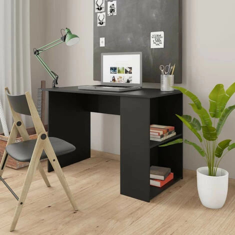 LES TENDANCES Bureau Noir 110x60x73 Cm 4 LES TENDANCES Bureau Noir 110x60x73 Cm – Image 2