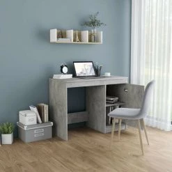 LES TENDANCES Bureau Gris Béton 100x50x76 Cm -France Bureau Soldes 2022 66882543 4