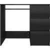 LES TENDANCES Bureau Noir Brillant 90x45x76 Cm -France Bureau Soldes 2022 66882576 1
