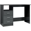 LES TENDANCES Bureau Avec Tiroirs Gris Brillant 110x50x76 Cm -France Bureau Soldes 2022 66882578 1