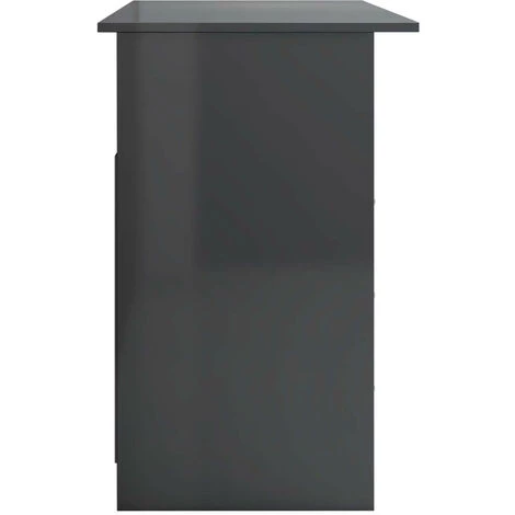 LES TENDANCES Bureau Avec Tiroirs Gris Brillant 110x50x76 Cm 7 LES TENDANCES Bureau Avec Tiroirs Gris Brillant 110x50x76 Cm – Image 5