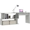 LES TENDANCES Bureau D'angle Gris Béton 200x50x76 Cm -France Bureau Soldes 2022 66882584 1