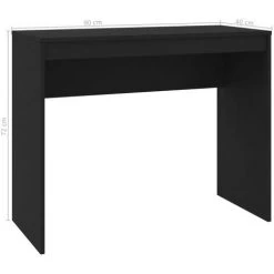 LES TENDANCES Bureau Noir 90 X 40 X 72 Cm -France Bureau Soldes 2022 66882600 3
