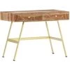 LES TENDANCES Bureau Avec Tiroirs 100x55x75 Cm Bois Solide -France Bureau Soldes 2022 66883642 1