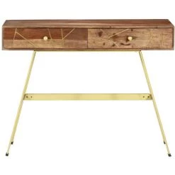 LES TENDANCES Bureau Avec Tiroirs 100x55x75 Cm Bois Solide 10 LES TENDANCES Bureau Avec Tiroirs 100x55x75 Cm Bois Solide -France Bureau Soldes 2022 66883642 4