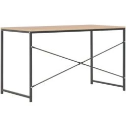 LES TENDANCES Bureau D'ordinateur Noir Et Chêne 120 X 60 X 70 Cm -France Bureau Soldes 2022 66884480 4