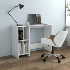 LES TENDANCES Bureau D'ordinateur Portable Blanc Brillant 102,5x35x75 Cm 8 LES TENDANCES Bureau D'ordinateur Portable Blanc Brillant 102,5x35x75 Cm -France Bureau Soldes 2022 66895123 2