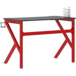LES TENDANCES Bureau De Jeu Et Pieds En Forme De K Noir Et Rouge 110x60x75 Cm 11 LES TENDANCES Bureau De Jeu Et Pieds En Forme De K Noir Et Rouge 110x60x75 Cm -France Bureau Soldes 2022 66896273 5