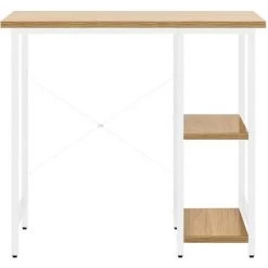 LES TENDANCES Bureau D'ordinateur Blanc/chêne Clair 80x40x72 Cm MDF Et Métal 9 LES TENDANCES Bureau D'ordinateur Blanc/chêne Clair 80x40x72 Cm MDF Et Métal -France Bureau Soldes 2022 66897538 3
