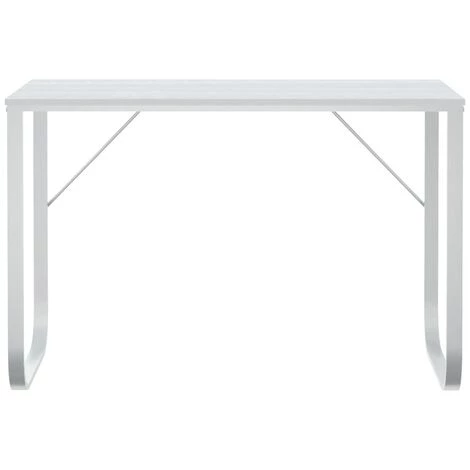 LES TENDANCES Bureau D'ordinateur Blanc 110x60x73 Cm 5 LES TENDANCES Bureau D'ordinateur Blanc 110x60x73 Cm – Image 3