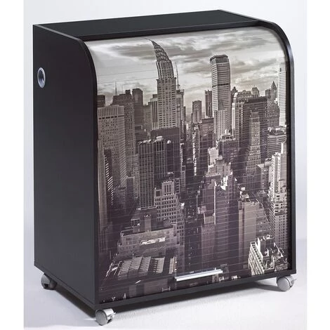 LES TENDANCES Bureau Informatique Noir à Rideau Imprimé New York Must 80 Cm 3 LES TENDANCES Bureau Informatique Noir à Rideau Imprimé New York Must 80 Cm