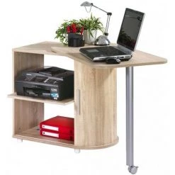 LES TENDANCES Bureau Avec Plateau Pivotant Et Rangement Bois Clair Imprimé Top Secret Kool 105 Cm -France Bureau Soldes 2022 66900703 2