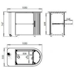 LES TENDANCES Bureau Avec Plateau Pivotant Et Rangement Blanc Imprimé Drapeau Anglais Kool 105 Cm -France Bureau Soldes 2022 66900709 4