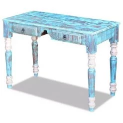 LES TENDANCES Bureau 2 Tiroirs Bois Massif Recyclé Moust