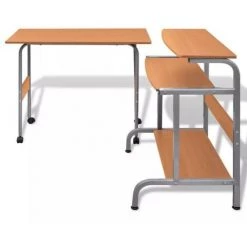 LES TENDANCES Bureau Informatique Bois Marron Et Métal Senseya -France Bureau Soldes 2022 66901158 3