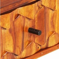 LES TENDANCES Bureau 1 Tiroir 1 Niche Sesham Massif Laqué Vahini -France Bureau Soldes 2022 66901420 4