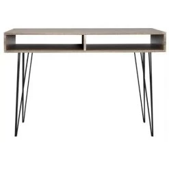 LES TENDANCES Bureau 2 Niches Bois Gris Métal Noir Kanoe -France Bureau Soldes 2022 66901429 2