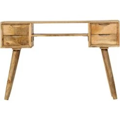 LES TENDANCES Bureau 4 Tiroirs Manguier Massif Clair Walker -France Bureau Soldes 2022 66901596 2