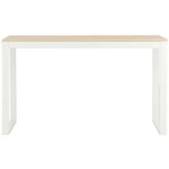 LES TENDANCES Bureau D'ordinateur Bois Clair Et Métal Blanc Simply 9 LES TENDANCES Bureau D'ordinateur Bois Clair Et Métal Blanc Simply -France Bureau Soldes 2022 66901598 3