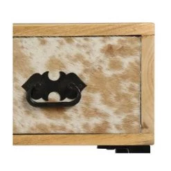 LES TENDANCES Bureau 4 Tiroirs Manguier Massif Clair Et Métal Noir Maneci -France Bureau Soldes 2022 66902026 5