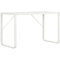 LES TENDANCES Bureau Bois Et Métal Blanc Jorka