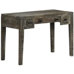 LES TENDANCES Bureau 3 Tiroirs Manguier Massif Noir Pinkie -France Bureau Soldes 2022 66902188 3