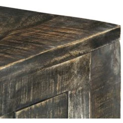 LES TENDANCES Bureau 3 Tiroirs Manguier Massif Noir Pinkie -France Bureau Soldes 2022 66902188 4