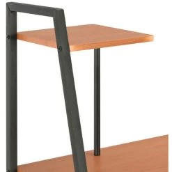 LES TENDANCES Bureau 4 étagères Bois Marron Et Métal Noir Rohan -France Bureau Soldes 2022 66902227 5