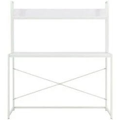 LES TENDANCES Bureau 2 étagères Bois Et Métal Blanc Garein -France Bureau Soldes 2022 66902230 3