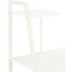 LES TENDANCES Bureau 4 étagères Bois Et Métal Blanc Rohan -France Bureau Soldes 2022 66902402 5