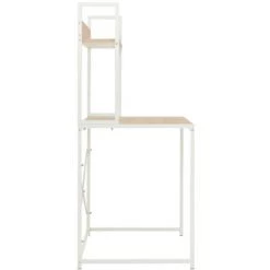 LES TENDANCES Bureau 2 étagères Chêne Clair Et Métal Blanc Garein 11 LES TENDANCES Bureau 2 étagères Chêne Clair Et Métal Blanc Garein -France Bureau Soldes 2022 66902419 5