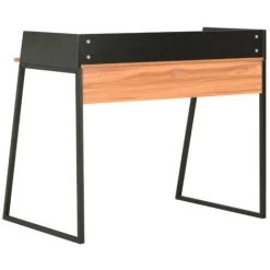 LES TENDANCES Bureau Bois Marron Et Métal Noir Papyrus -France Bureau Soldes 2022 66902471 4